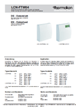 LCN-FTW04 – Комнатные датчики влажности активный техническая документация